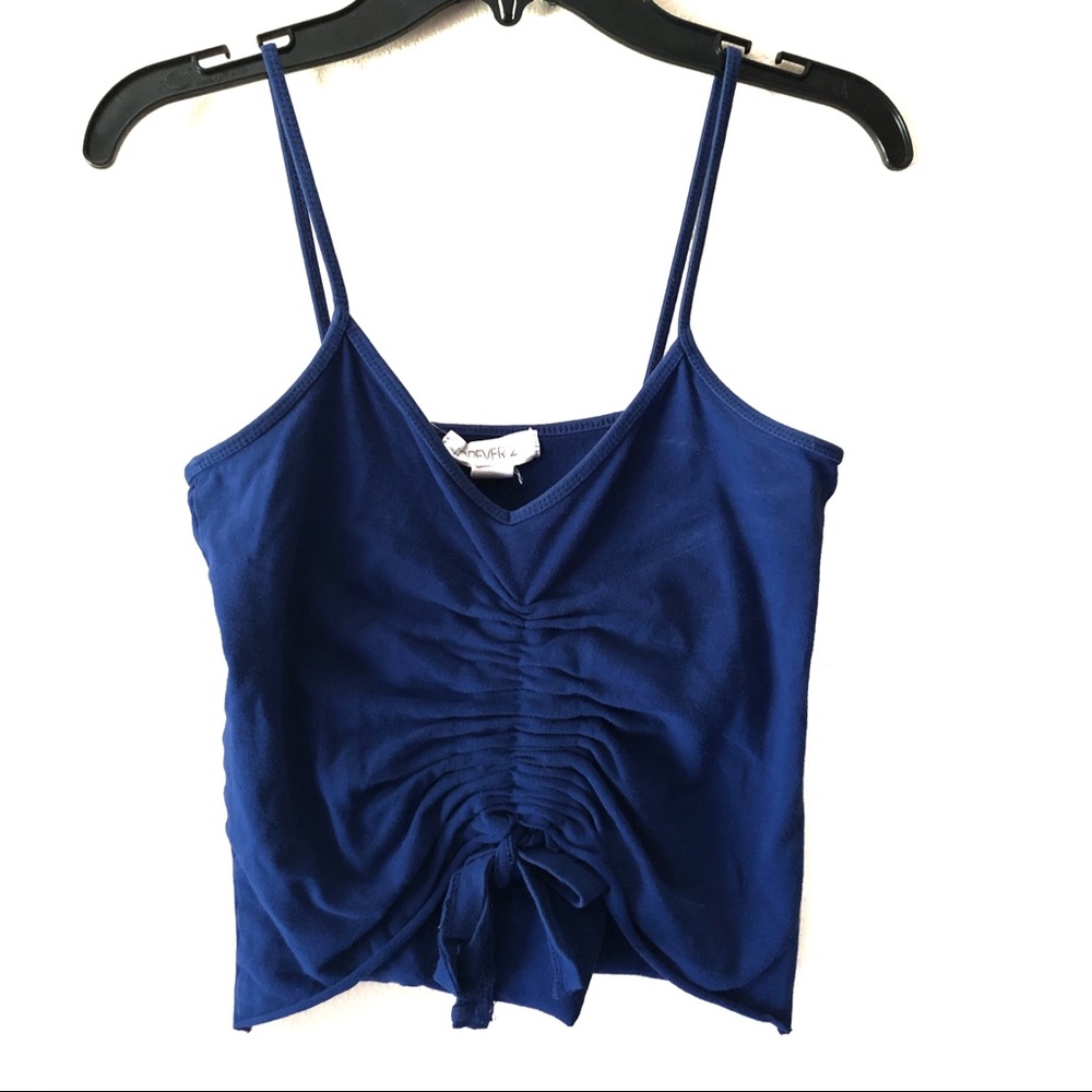 Forever 21 Blue Ruched Drawstring Cami